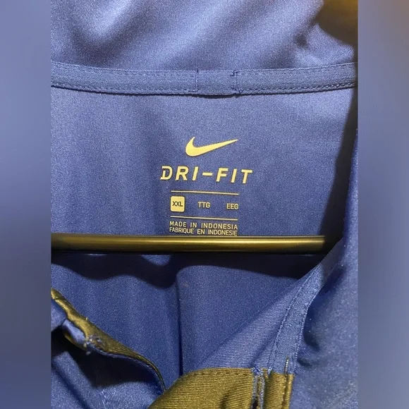 Nike Men's Blue and Gray Polo Shirt - Picture 3 of 11